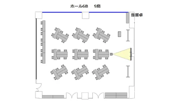 ホール6Bレイアウト図　新入社員研修