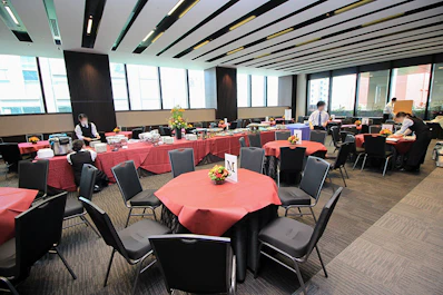 試食会会場セッティング風景