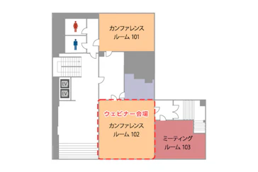 TKP新橋汐留ビジネスセンター 1Fフロアマップ
