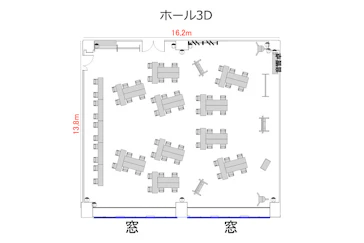 ホール3Dレイアウト図　新入社員研修
