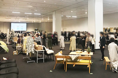 自社商品を展示しながら研修が可能