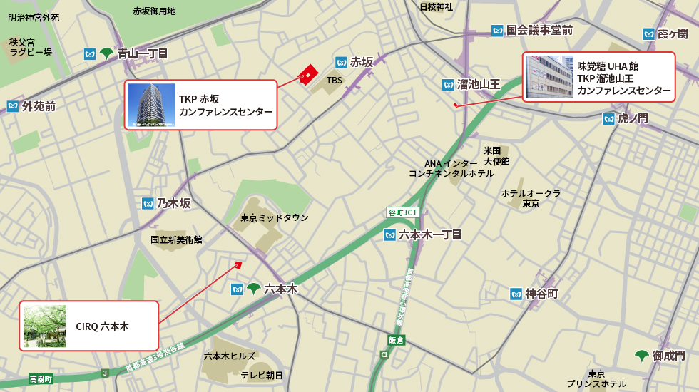 赤坂駅周辺施設マップ