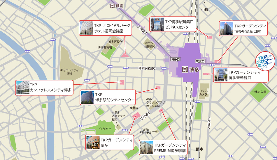 福岡(博多駅)エリア施設マップ