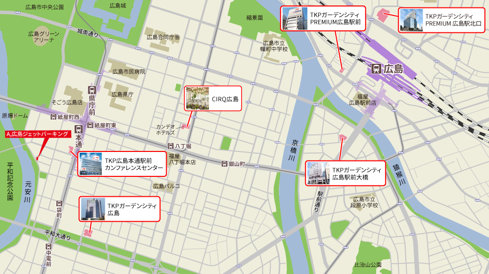 広島エリア施設マップ
