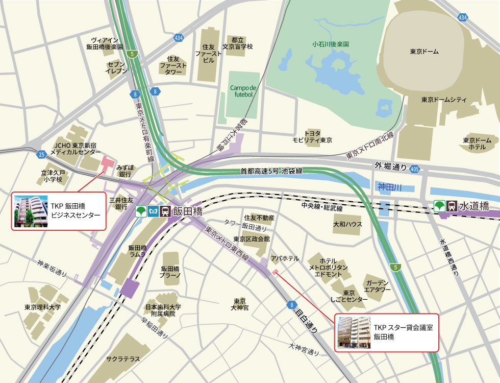 飯田橋エリア施設マップ