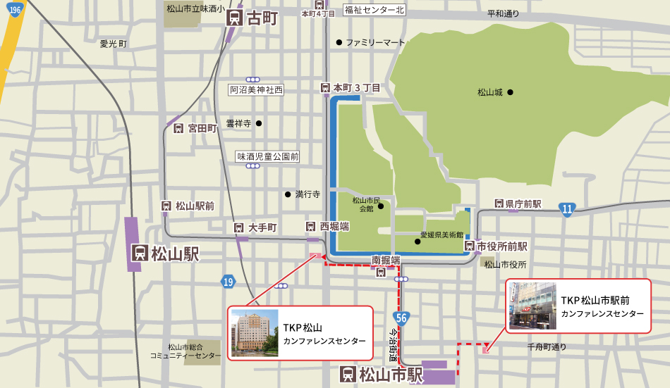 松山エリア施設マップ