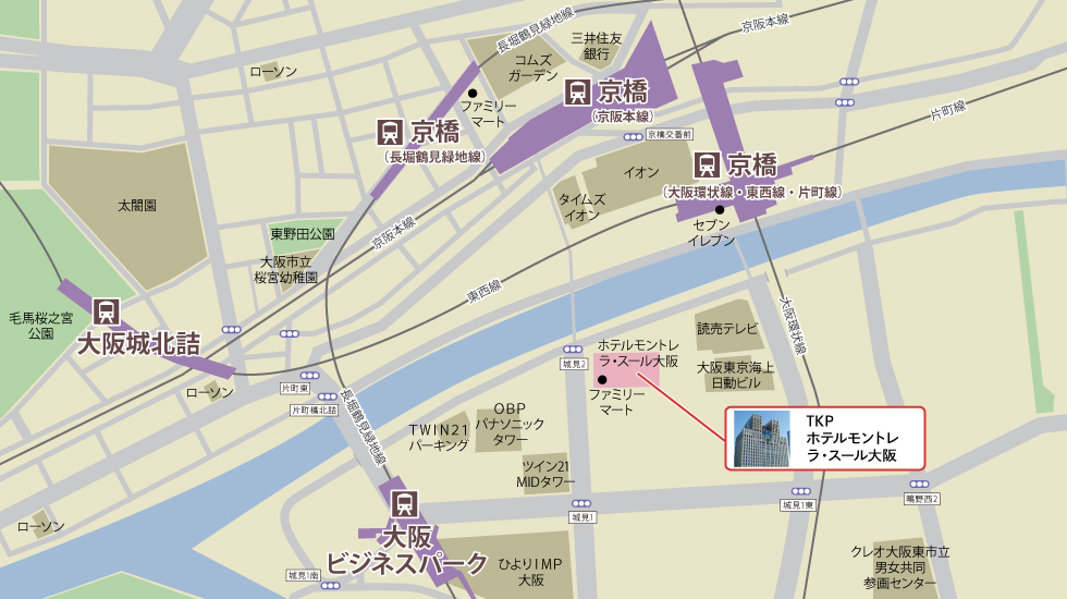 京橋エリア施設マップ
