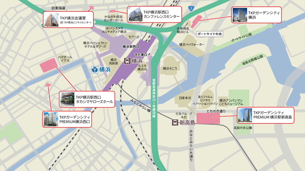横浜エリア施設マップ